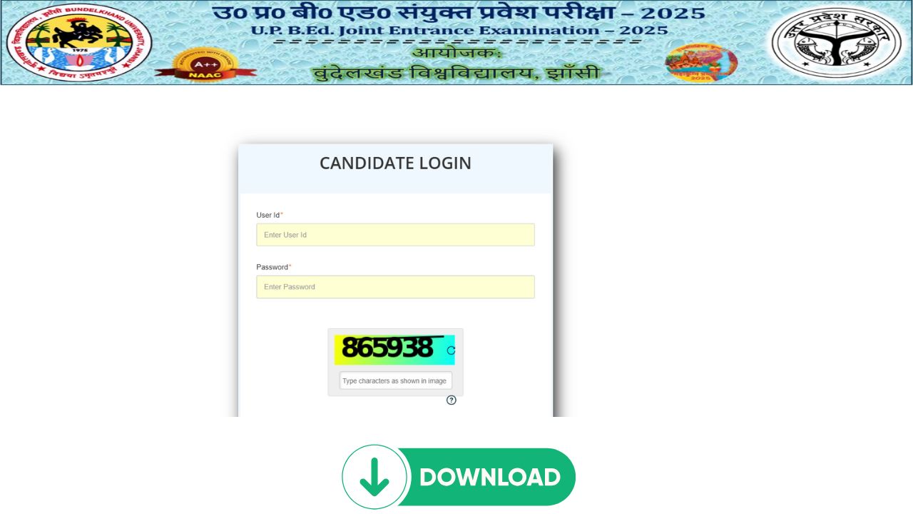 UP BEd JEE Admit Card
